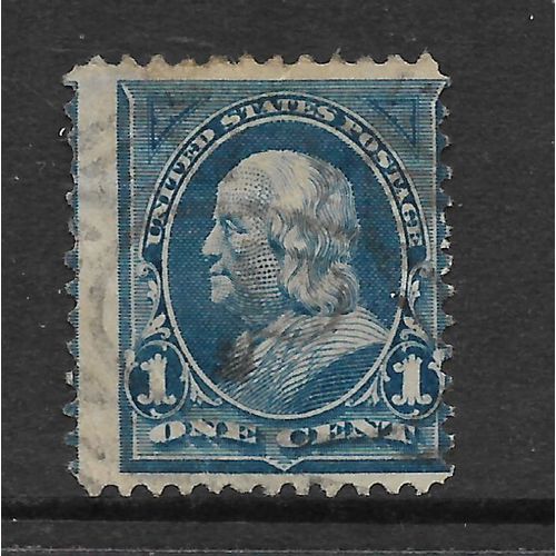 USA 1895 SG267d 1c DULL BLUE FRANKLIN USED