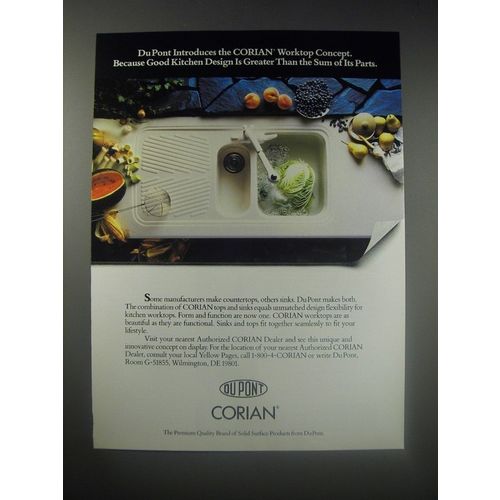 1990 Du Pont Corian Countertops Ad - Du Pont introduces the Corian worktop