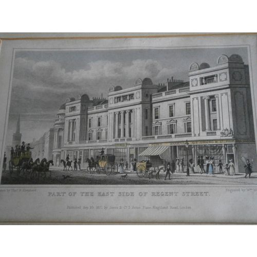 Vintage Framed Engraving - East Side Of Regent Street 1827 - Thomas.H. Shepard