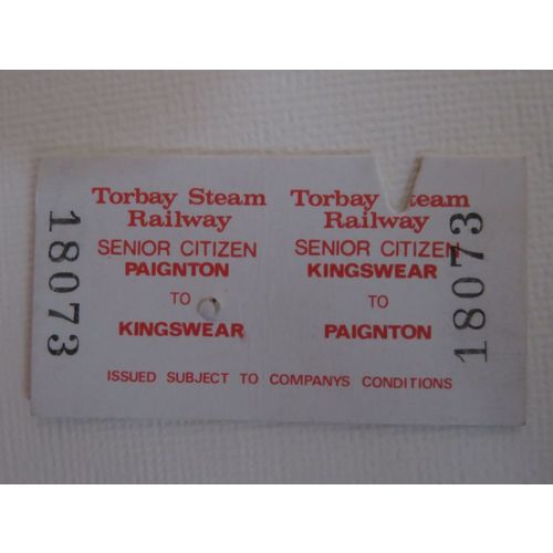 Torbay Steam Railway Kingswear-Paignton Senior Citizen Ticket