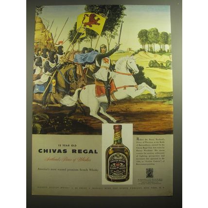1958 Chivas Regal Scotch Ad - Robert the Bruce, Scotland's Prince of Warriors