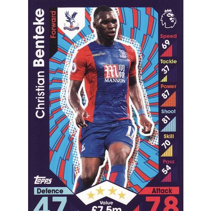 Match Attax 2016/2017 90 Christian Benteke Crystal Palace