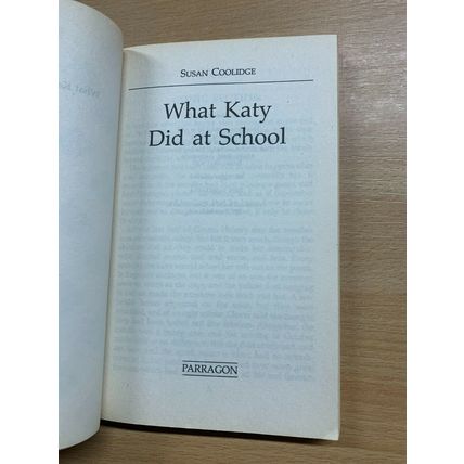 1995 SUSAN M COOLIDGE "WHAT KATY DID AT SCHOOL" FICTION PAPERBACK BOOK (P2)