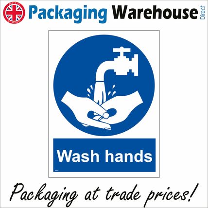 MA058 WASH HANDS SIGN TOILET LOO CANTEEN SOAP SINK HYGIENE CLEANSE BATHROOM