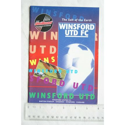 1995 programme Winsford United v. Bamber Bridge, FA Cup