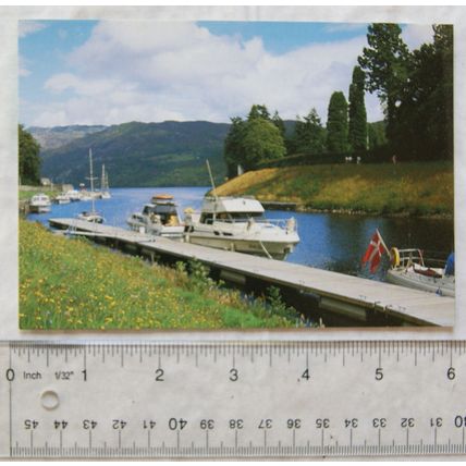 old postcard The Caledonian Canal & Loch Ness, Fort Augustus