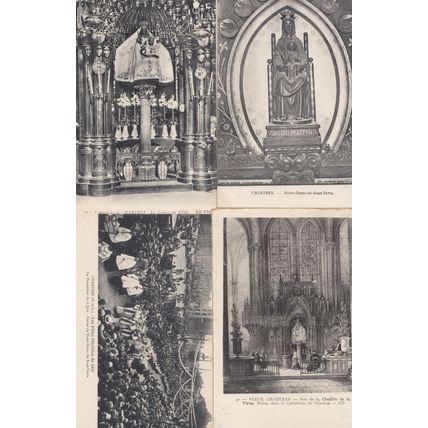 Cathedrale De Chartres La Vierge De Pilier 4x French Religious Postcard s