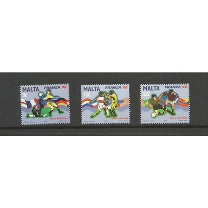 Malta 1998 World Cup Football Championship, France UMM Set SG 1081 / 1083