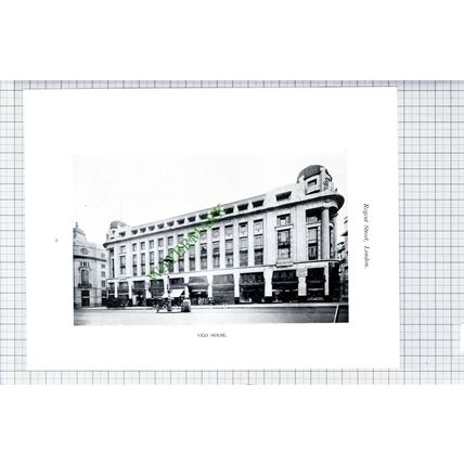 Vigo House / Glasshouse Street The Quadrant London - c.1928 Book Print