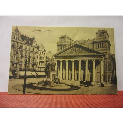 THEATRE, AACHEN, GERMANY unused antique postcard /