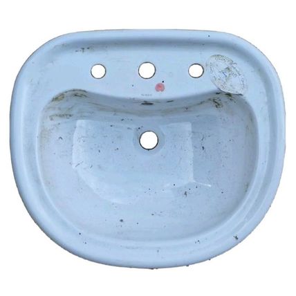 Sottini Galliani 56cm semi-recessed 3TH Basin in WHITE