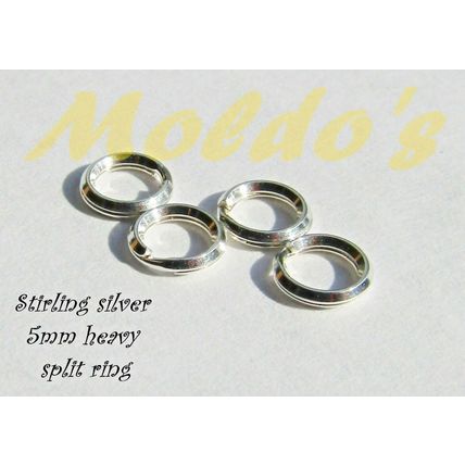 925 Sterling Silver Split Ring Stronger Charm Hanger 5mm Size Jump Ring C003