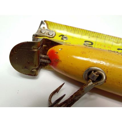 Vintage Large Unknown Lure Glass Eye 6.5" All Patina Left On Zero Cleaning