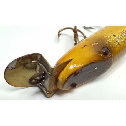 Vintage Large Unknown Lure Glass Eye 6.5" All Patina Left On Zero Cleaning