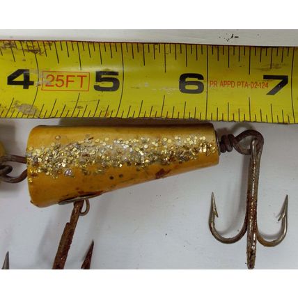 Vintage Large Unknown Lure Glass Eye 6.5" All Patina Left On Zero Cleaning