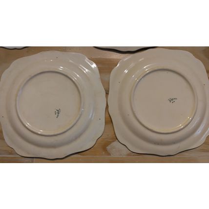 Vintage Papoco Dinner Plates Pink Floral Pattern Circa 1930 By Paden City Set-5