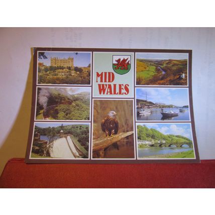 MID-WALES, multiview , unused vintage postcard by J Arthur Dixon PPY/25292 #