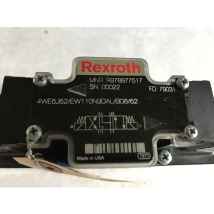 REXROTH MNR R978877517,4WE6J62/EW110N9DAL/B08/62 HYDRAULIC PROPORTIONAL VALVE,EQ