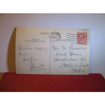 PROMENADE PIER, PLYMOUTH, DEVON used antique postcard RP 1927 pm =