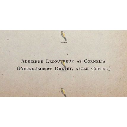 Adrienne Lecouvreur As Cornelia, Drevet, Book Illustration (Print), 1902