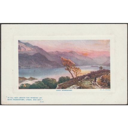 E A Penley - Loch Vennachar, Stirlingshire, c.1910 - Tuck's Oilette Postcard