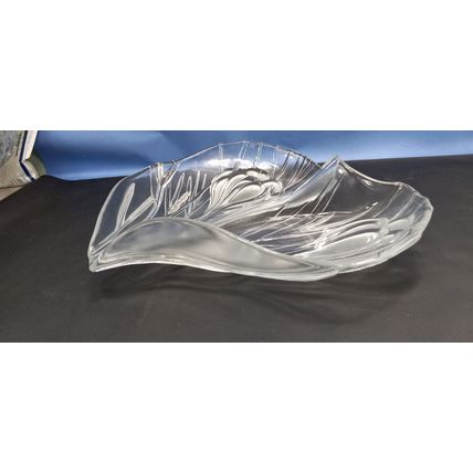 SAVOIR VIVRE Crystal Glass Serving Platter Tray Vintage 80's Germany