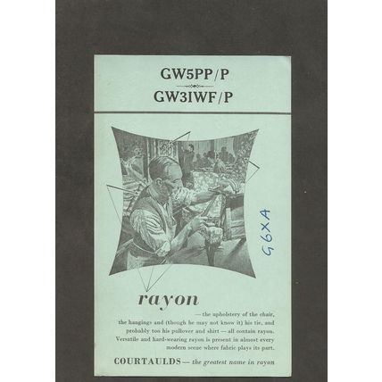 QSL Card Rayon G5PP N Smith 8 Roland Avenue Holbrooks Coventry