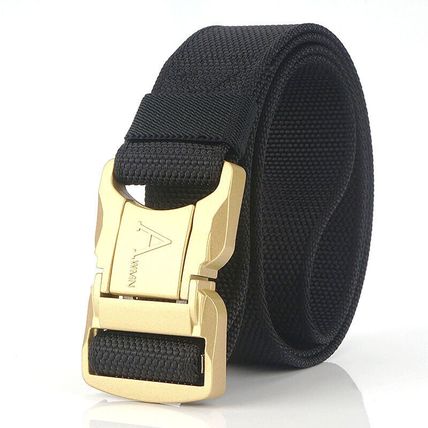 Gold Aluminum Safety Alloy Buckle Outdoor Tactical Belt Stylish Men's Belt