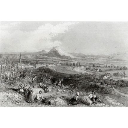 RHINE 1832 Germany VICTORIAN ENGRAVING
