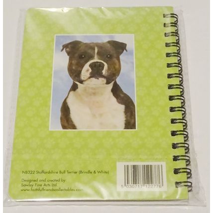 Staffordshire Bull Terrier notebooks, amazing 3D 4 designs to choose from