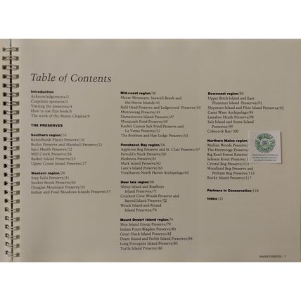 MAINE FOREVER A GUIDE TO NATURE CONSERVANCY PRESERVES IN MAINE ILLUSTRATED