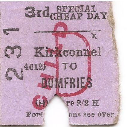 B.R. Edmondson Ticket - Kirkconnel to Dumfries