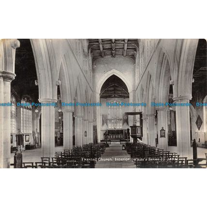 R137763 Thaxted Church. Interior. Whites Series. Norvic Mill Real Photo Series