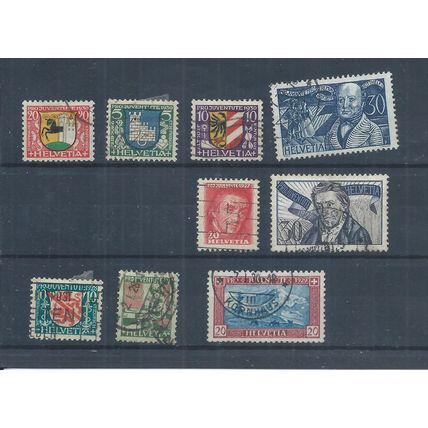 Switzerland stamps. 1930 Pro Juventute used. Plus a few earlier (AH315)