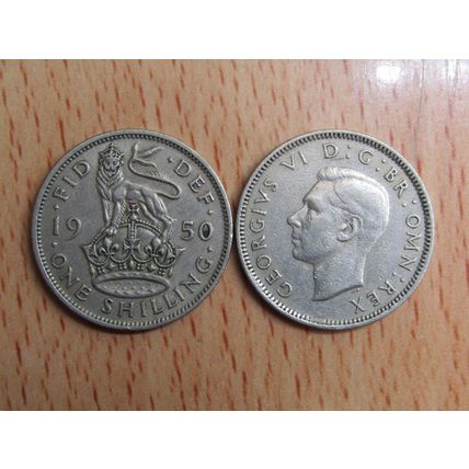 GB 1950 George V1 English 1/- Shilling Coin