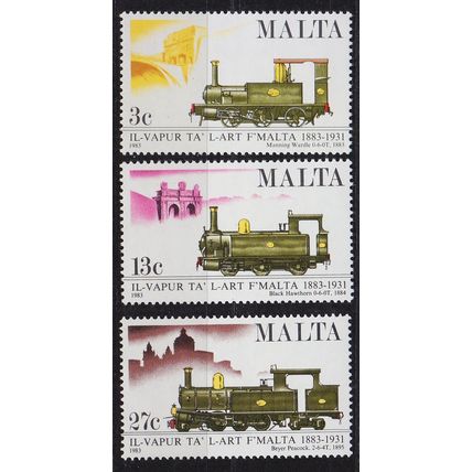 MALTA [1983] MiNr 0673-75 ( **/mnh ) Eisenbahn