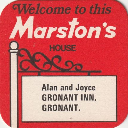 BEER MAT - MARSTONS BREWERY - GRONANT INN, GRONANT - (Cat No 148) - (1979)