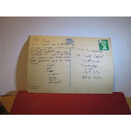 multiview, CORFE CASTLE, DORSET used postcard by J Arthur Dixon 1986 pm =