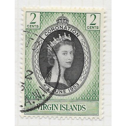 VIRGIN ISLANDS BRITISH 1953 QE2 CORONATION USED SG148