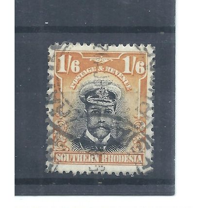 Southern Rhodesia Stamps 1924 1s6d GV Admiral used SG 11 CV £48 (AQ1018)