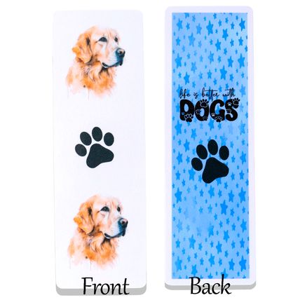 Golden Retriever Bookmark - Fully Laminated 300gsm Bookmark - Bookish Gift