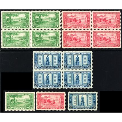 617-19, Mint NH Blocks And Singles SCV $145 - READ - Stuart Katz