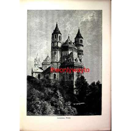 Cathedral At Worms, Germany, Book Illustration (Print), 1893