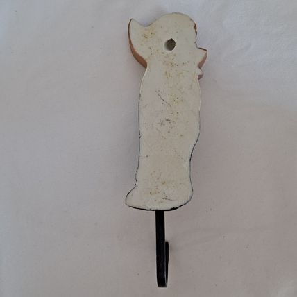 Country Straw Hat BOY & GIRL WALL HOOK Pilgrim Amish Farmer Coat Towel Hanger