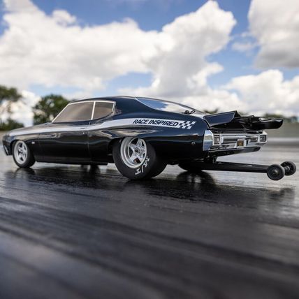 1970 Chevy Chevelle 2WD Mini No Prep RC Drag Car Brushless RTR 1/16, Black