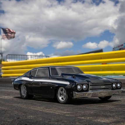 1970 Chevy Chevelle 2WD Mini No Prep RC Drag Car Brushless RTR 1/16, Black