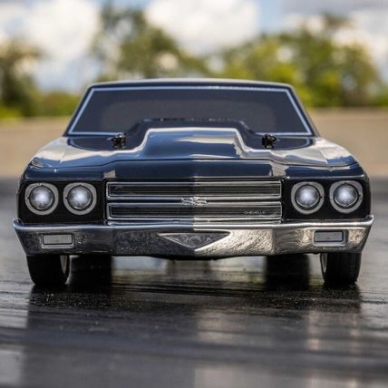 1970 Chevy Chevelle 2WD Mini No Prep RC Drag Car Brushless RTR 1/16, Black