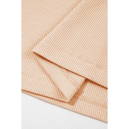Pale Chestnut Crochet Floral V Neck Textured Short Sleeve Blouse