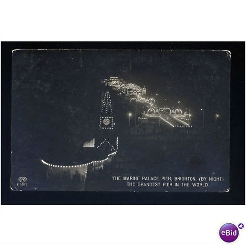 Sussex BRIGHTON Palace Pier Night Postcard by Schwerdtfeger
