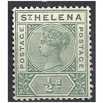 St Helena 1897 SG46 1/2d Green Mounted Mint ..